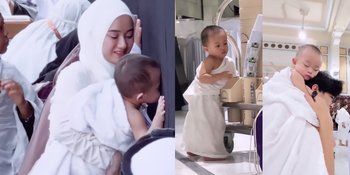 8 Potret Baby Shaka Anak Dinda Hauw dan Rey Pakai Baju Ihram, Anteng - Tersenyum Cium Ka'bah