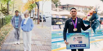 8 Potret Ditto Percussion Juara Cabor Renang - Ayudia: Ini Suamiku!