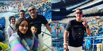 8 Potret Ferdi Hasan Nonton Konser Coldplay di Inggris, Boyong Istri dan Anak-Anak Ke Manchester
