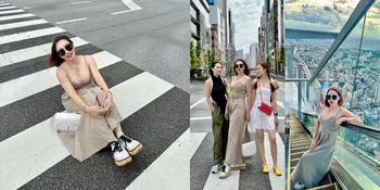 8 Potret Gaya Femmy Permatasari Liburan di Jepang, Nggak Kalah Hot dari 2 Anak Gadisnya - Diminta Suami Beli Peniti
