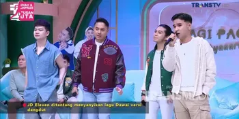 8 Potret JD Eleven Ditantang Bawakan Lagu 'Dawai' Versi Dangdut di Pagi-Pagi Ambyar