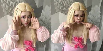 8 Potret Kekeyi Cosplay Jadi Barbie Lengkap Dengan Rambut Blonde, Disebut Netizen Malah Mirip Boneka Annabelle