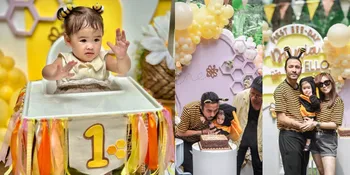 8 Potret Perayaan Ultah Pertama Dunia Anak Ello, Mendadak Jadi Lebah Gemes!