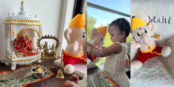 8 Potret Priyanka Chopra Ajak Malti Marie Rayakan Hari Ganesha, Dipuji Karena Tetap Perkenalkan Adat Hindu ke Anak di Amerika