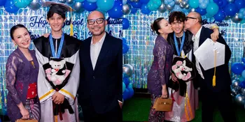 8 Potret Rossa dan Yoyo Padi Hadir di Wisuda Anak, Kompak Cium Pipi Rizky Langit Ramadhan