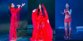 8 Potret Serba Merah Kris Dayanti, Titi DJ & Ruth Sahanaya di Konser SUPERDIVA, Cantiknya Menyala  