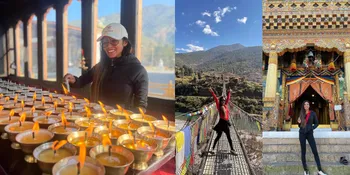 8 Potret Shanty Liburan ke Bhutan, Jalan-jalan Seru - Nikmati Pemandangan dan Kuliner di Sana