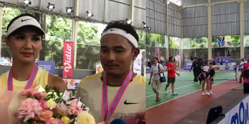 8 Potret Tanta Ginting Cerita Dibuat Kuwalahan Oleh Raffi Ahmad di Final TOSI Tennis Ganda Campuran