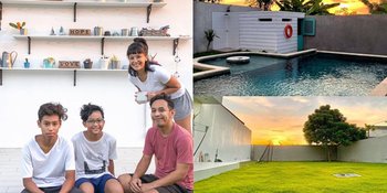9 Potret Rumah Pongki Barata dan Sophie Navita di Bali, Didominasi Warna Putih - Halaman Belakang Super Luas
