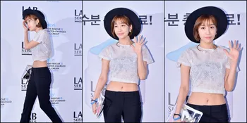 Aksi Pamer Perut Joo Yeon Jewelry di Launching LAB SERIES Male
