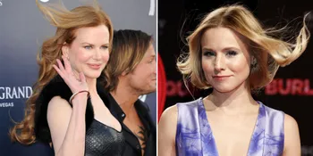 Aktris Hollywood Dengan Rambut Membahana Terkena Angin