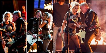Begini Aksi Lady Gaga dan Metallica Saat 'Bakar' Panggung Grammy