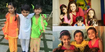 Berusia 8 Tahun, Ini Potret Si Kembar Tiga Buah Hati Farah Khan