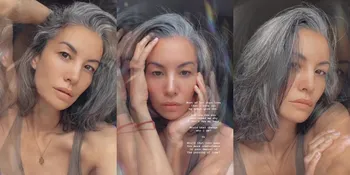 Cantiknya Nggak Luntur, 10 Potret Nadya Hutagalung Pamer Rambut Beruban Malah Serasa Photoshoot - Aura Model Tetap Terpancar