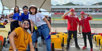 Deretan Foto Keseruan Artis yang Tonton Langsung MotoGP Mandalika 2022, Ada Alshad Ahmad Hadir Tak Bawa Hewan Buas - Omesh Girang Diapit Umbrella Girl
