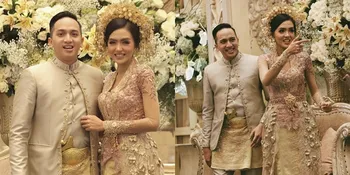 Deretan Foto Manis Ge Pamungkas & Anastasia di Resepsi Pernikahan