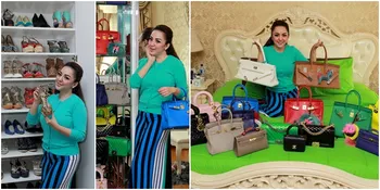 Di Kamar Mewah, Regina Pamer Koleksi Tas dan Sepatu Branded Mahal