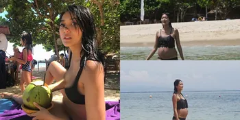 Dominique Diyose Tunjukkan Baby Bump di Pantai, Cantik Natural