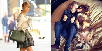 FOTO: 10 Pose Lucu Seleb Hollywood Dengan Hewan Peliharan Mereka