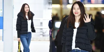 FOTO: Airport Fashion Jo Yoon Hee, Elegan Dengan Gaya Simple