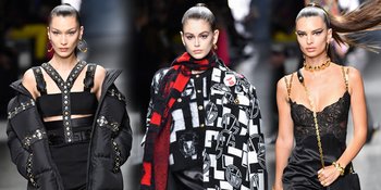 FOTO: Bella Hadid - Kaia Gerber Tampil Cantik di Runway Versace