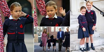 FOTO: Cantiknya Princess Charlotte Pakai Seragam di Hari Pertama Masuk Sekolah