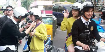 FOTO: Chen Bolin - Song Ji Hyo Kencan Boncengan Motor, Romantis!