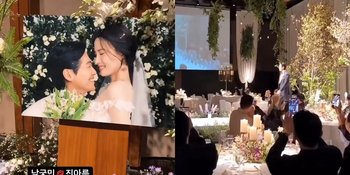 Foto Dekorasi Pernikahan Namgoong Min dan Jin Ah Reum, Ciumannya Disorot di Layar Besar