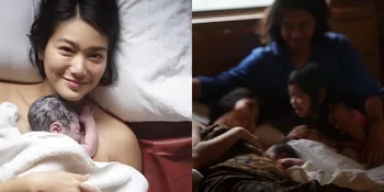 FOTO: Ditemani Suami, Dominique Diyose Lahiran Dengan Lotus Birth