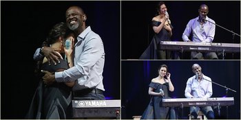 FOTO: Duet Bareng, Penonton Histeris Brian McKnight Peluk Raisa!