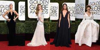 FOTO Elegan, Gaun Hitam-Putih Warnai Red Carpet Golden Globe 2017