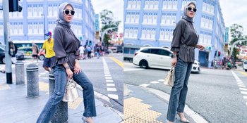 Foto-Foto Cantik Syahrini Pose Manja di Jalanan Singapura, Makin Terlihat Langsing - Tulis Caption 'Wifey On Duty'