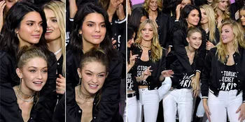 FOTO: Jelang VS Fashion Show, Kendall Jenner - Gigi Hadid 'Mesra'