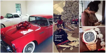FOTO: Kado-Kado Natal Mewah Keluarga Kardashian, Mobil-Perhiasan