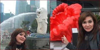 FOTO: Ke Singapura, Nina Wang Foto-Foto Seru dan Hibur Para TKW