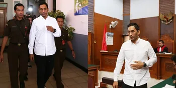 FOTO: Kecewa Sidang Putusan Ditunda, Restu Sinaga Dikecup Pacar