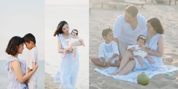 FOTO: Liburan Eva Anindita Bersama Keluarga di Pantai, Manis!