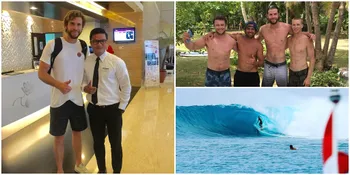FOTO: Liburan ke Mentawai, Liam & Luke Hemsworth Berselancar Seru