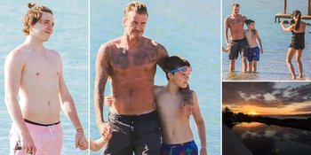 FOTO: Liburan Seru David & Victoria Beckham ke Pantai Yunani