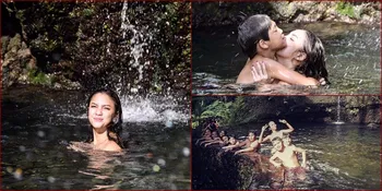 FOTO: Mandi Seru di Alam Terbuka, Tia Ivanka Dipenuhi Kebahagiaan