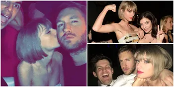 FOTO: Menang di Grammy, Taylor Swift Pesta Bareng Calvin Harris