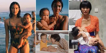 FOTO: Menyusui - Gendong Anak, Dominique Diyose Hot Mom Sejati!