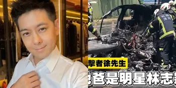 Foto Mobil Tesla Jimmy Lin Alami Kecelakaan Parah dan Terbakar, Hampir Kehilangan Nyawa