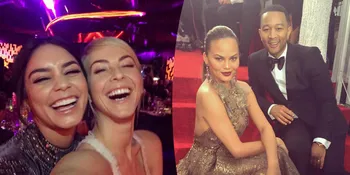 FOTO: Momen Unik Selebriti di Balik Megahnya Golden Globe 2017