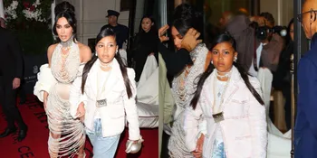 Foto North West Temani Kim Kardashian di Met Gala 2023, Sudah Jadi ABG Cantik yang Fashionable 