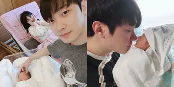 Foto Perdana Minhwan - Yulhee Bareng Bayi Mereka Yang Baru Lahir