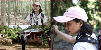 FOTO: Perjuangan Astrid Tempuh Perjalanan 2 Jam di Hutan Sumatera