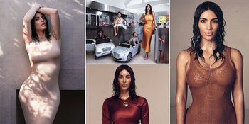 FOTO: Pose Bareng Anak, Kim Kardashian Pamer Body Killer di Vogue