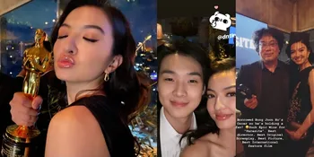 Foto Raline Shah di After Party Oscar, Pose Bareng Bintang 'PARASITE' - Ajari Choi Woo Shik Bahasa Indonesia