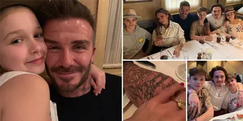 FOTO: Rayakan Ultah ke-44, David Beckham Dinner Bareng Keluarga